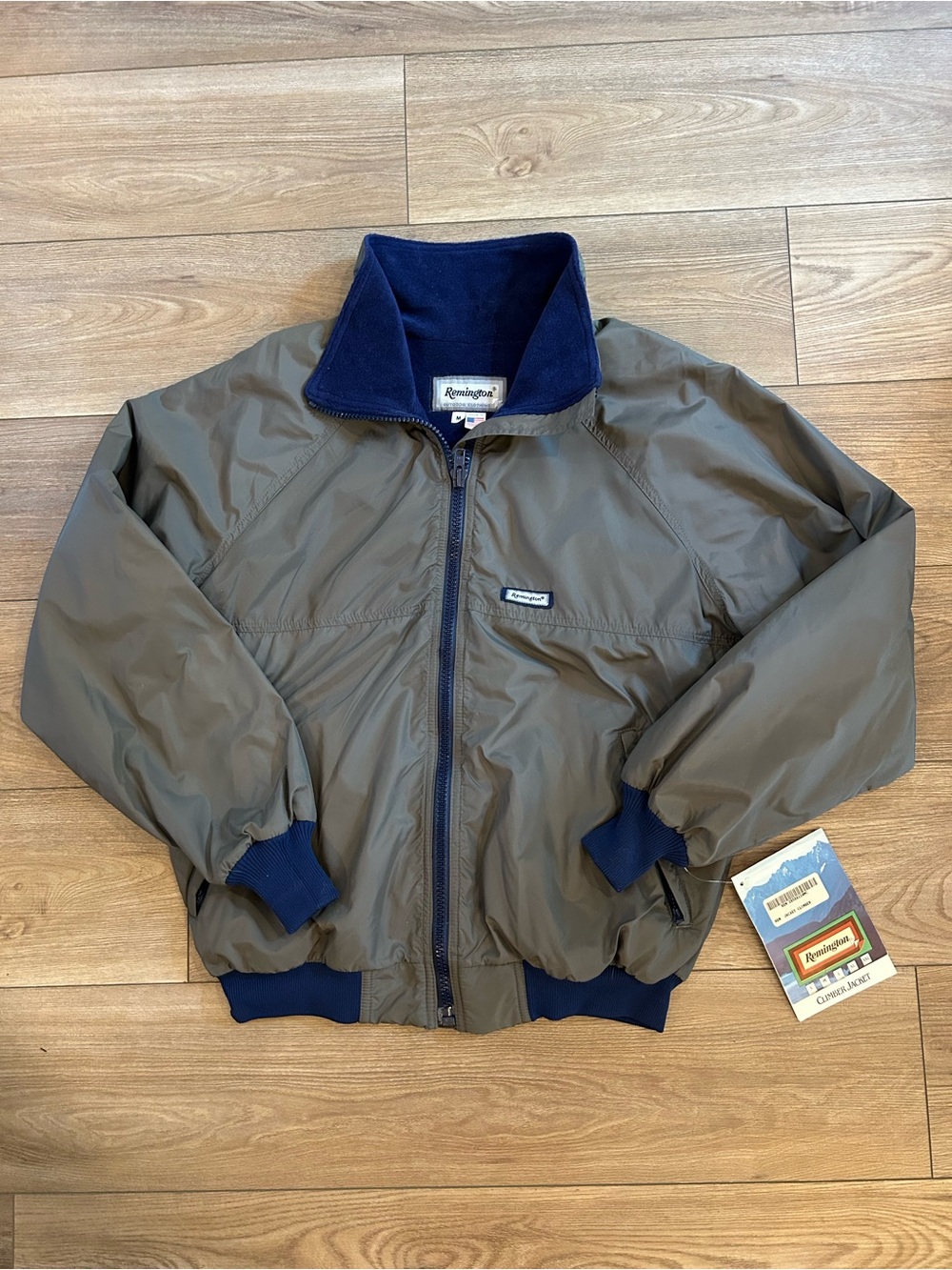 Vintage Remington Climber Jacket USA Made Fleece Lined Bomber Medium NWT